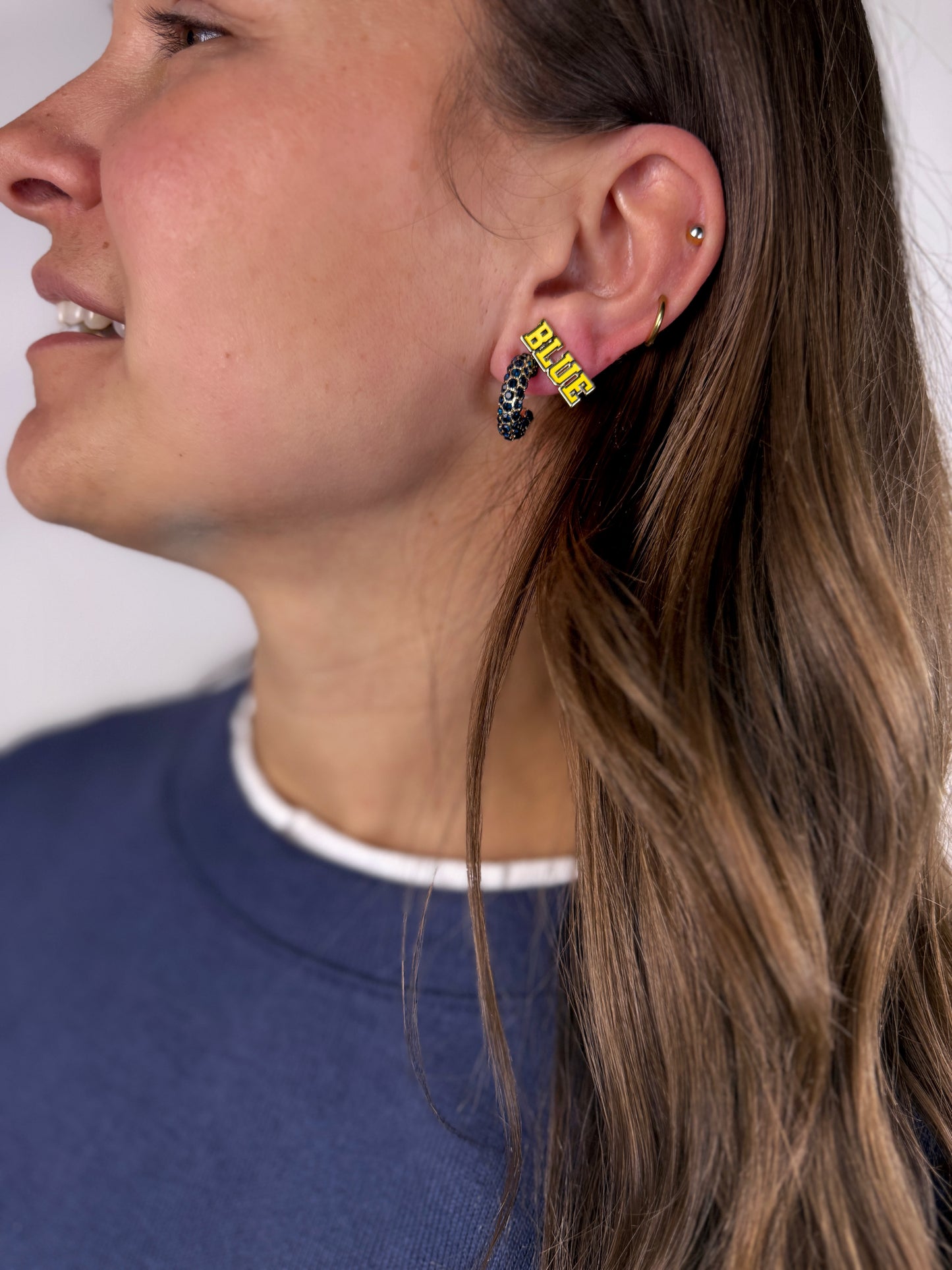 University Of Michigan Slogan Earring Set