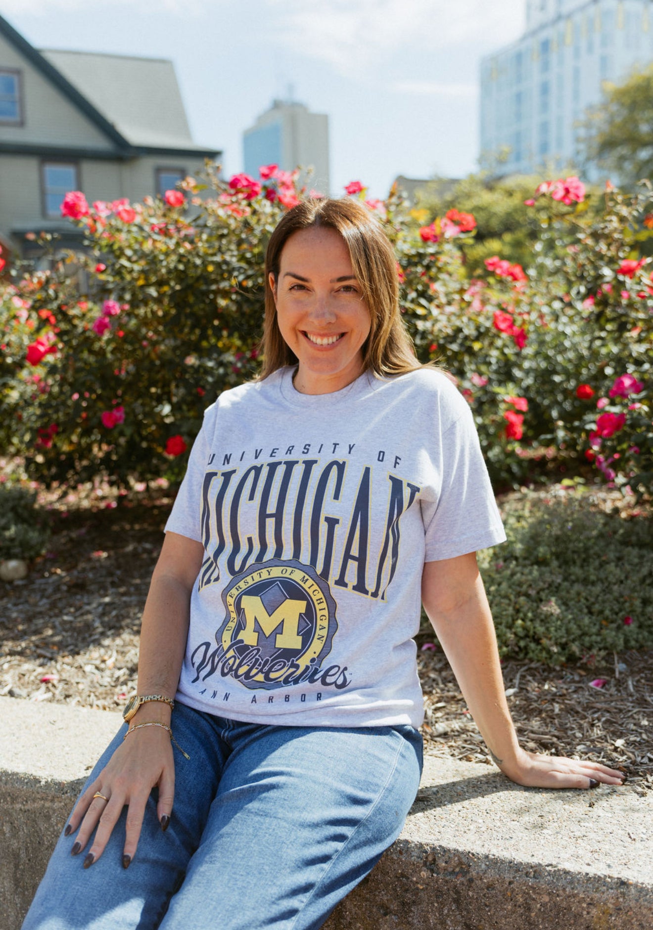 Michigan Graphic Tee Grey