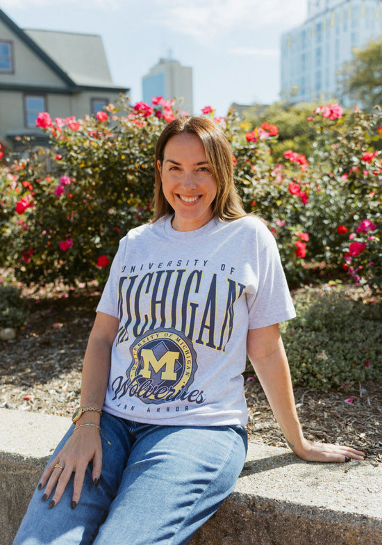 Michigan Graphic Tee Grey
