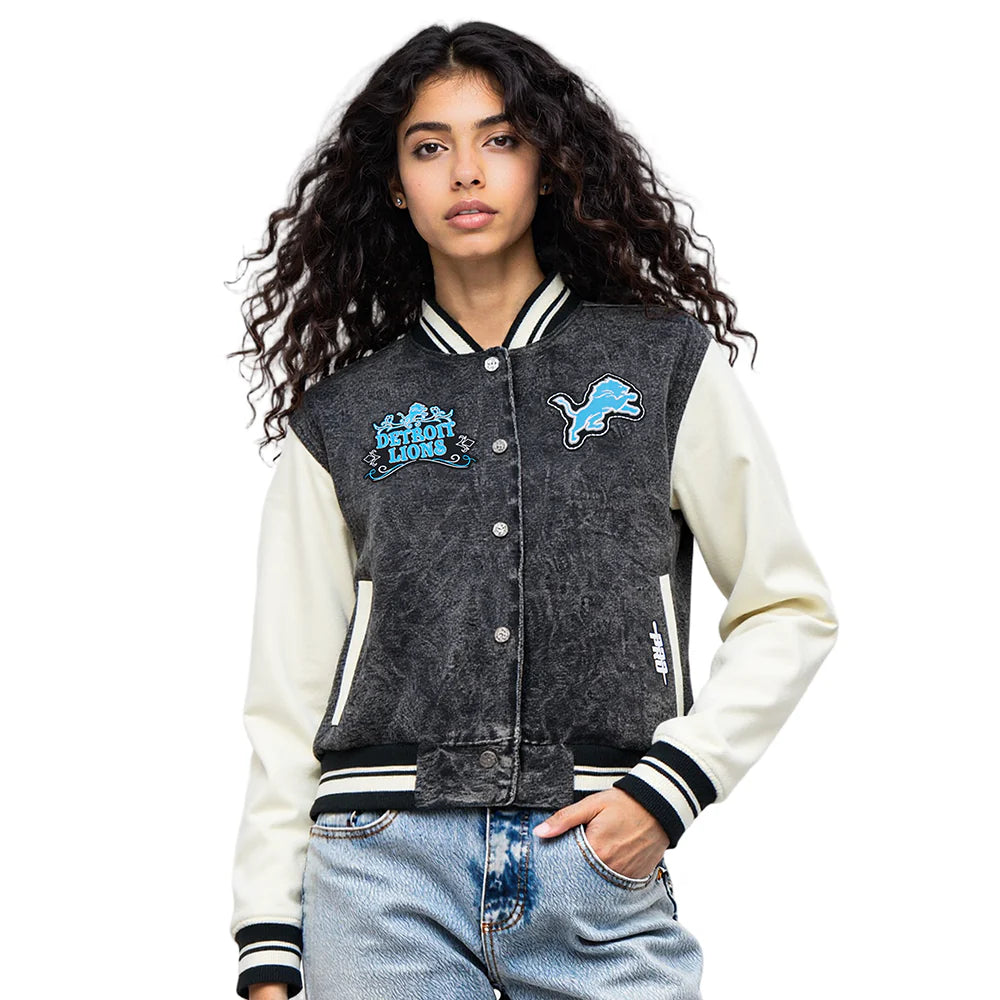 Detroit Lions Rebel Athletics Washed Jacket