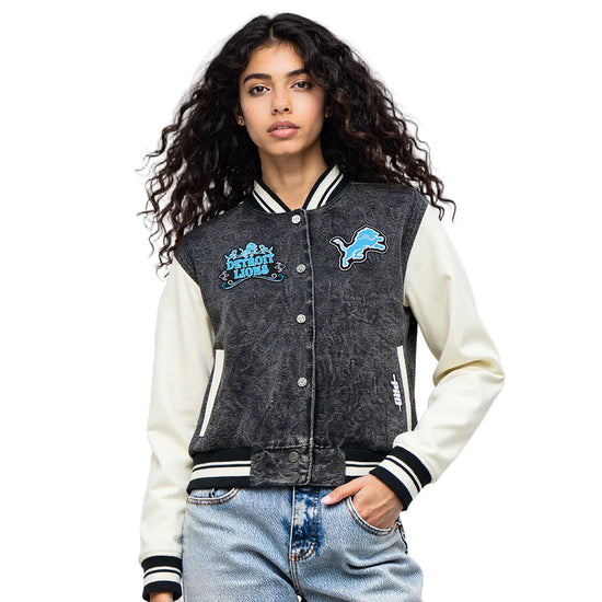 Detroit Lions Rebel Athletics Washed Jacket