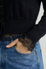 Funkadelic Lace Detail Cardigan In Black