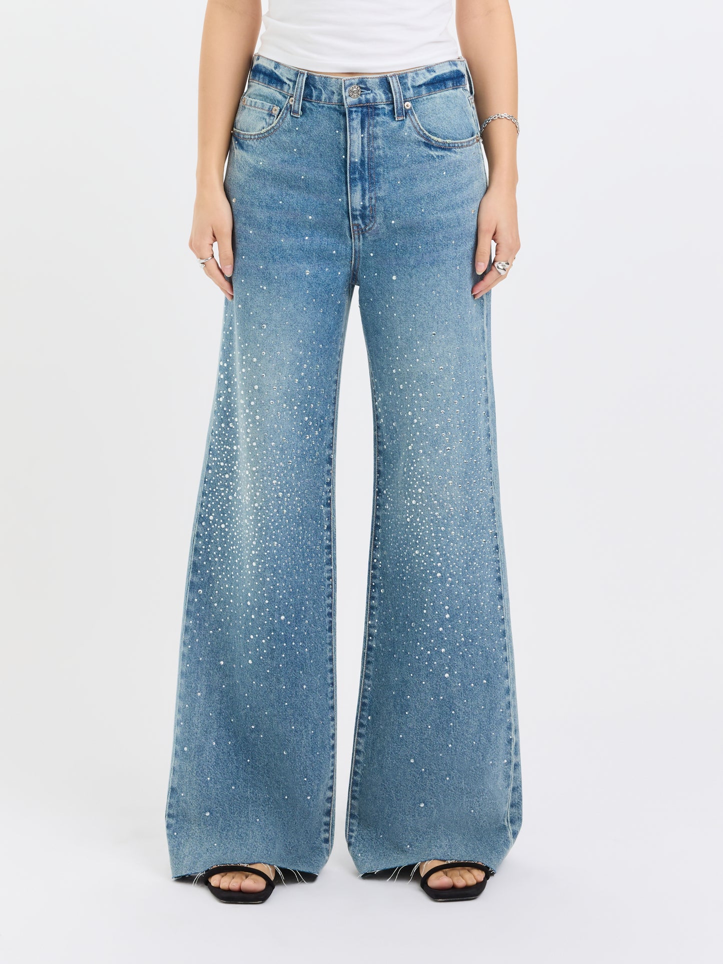 Far Out High Rise Wide Leg in Stardust
