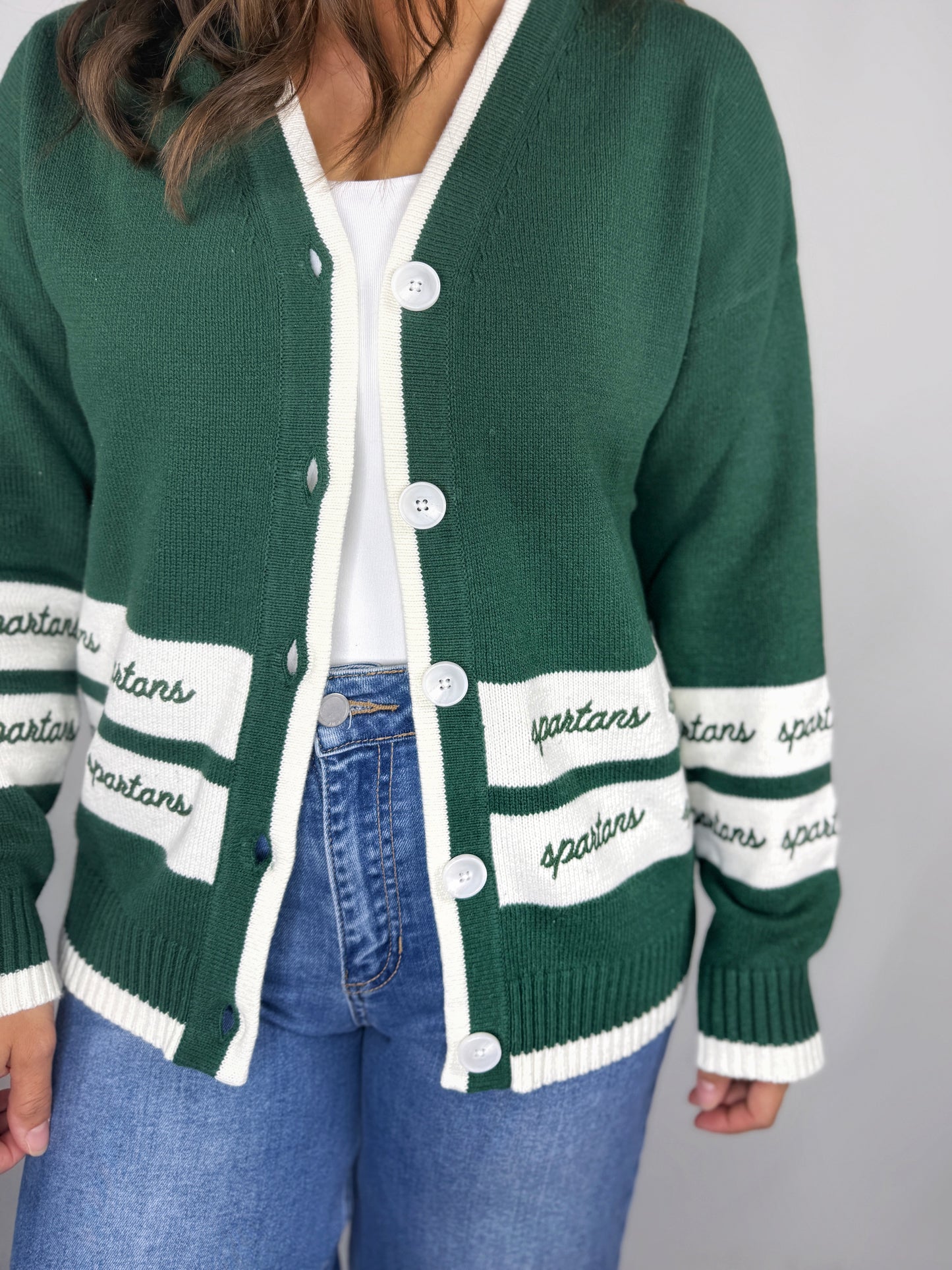 Michigan State Repeating Cardigan