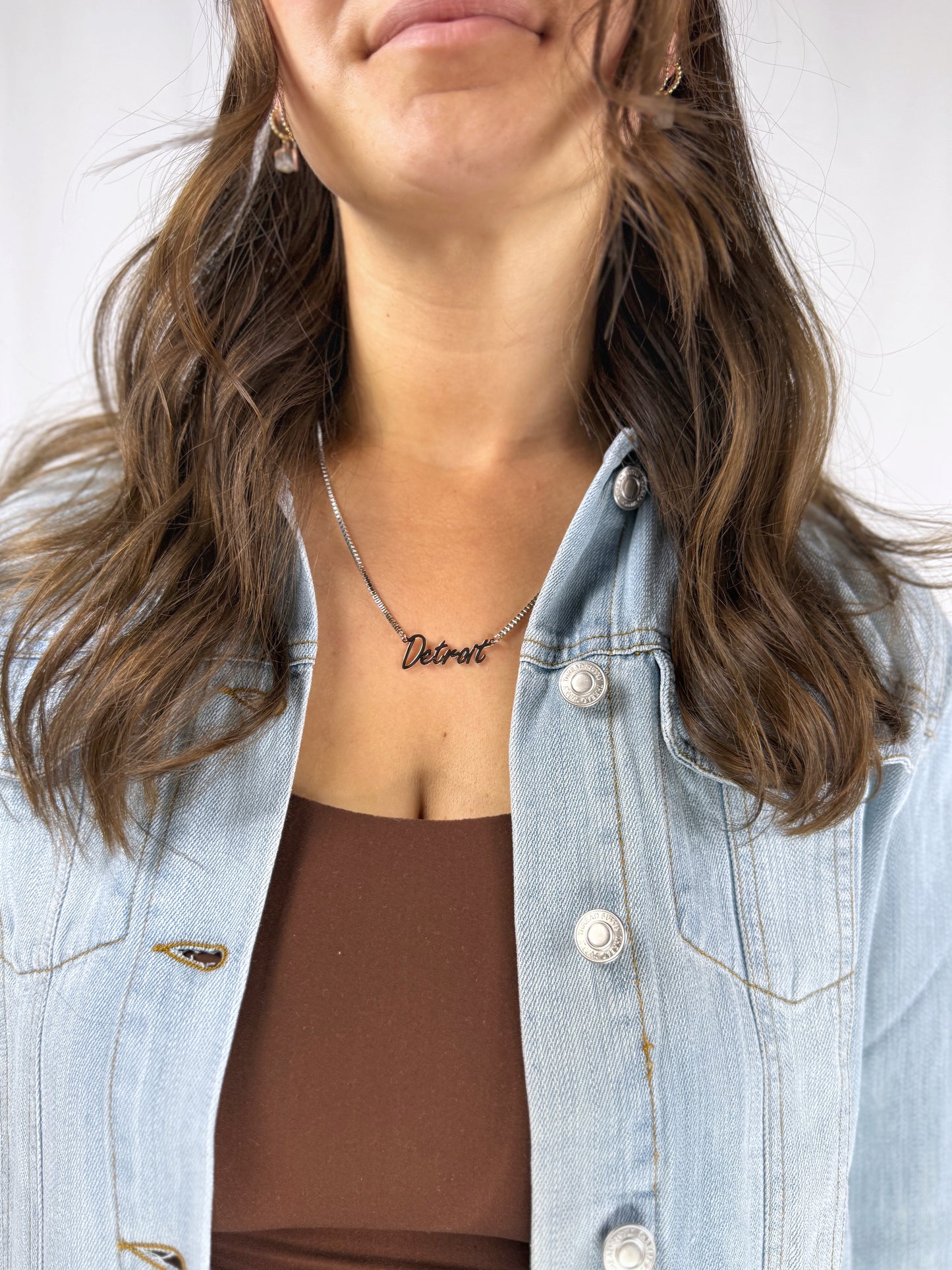Detroit Silver Necklace