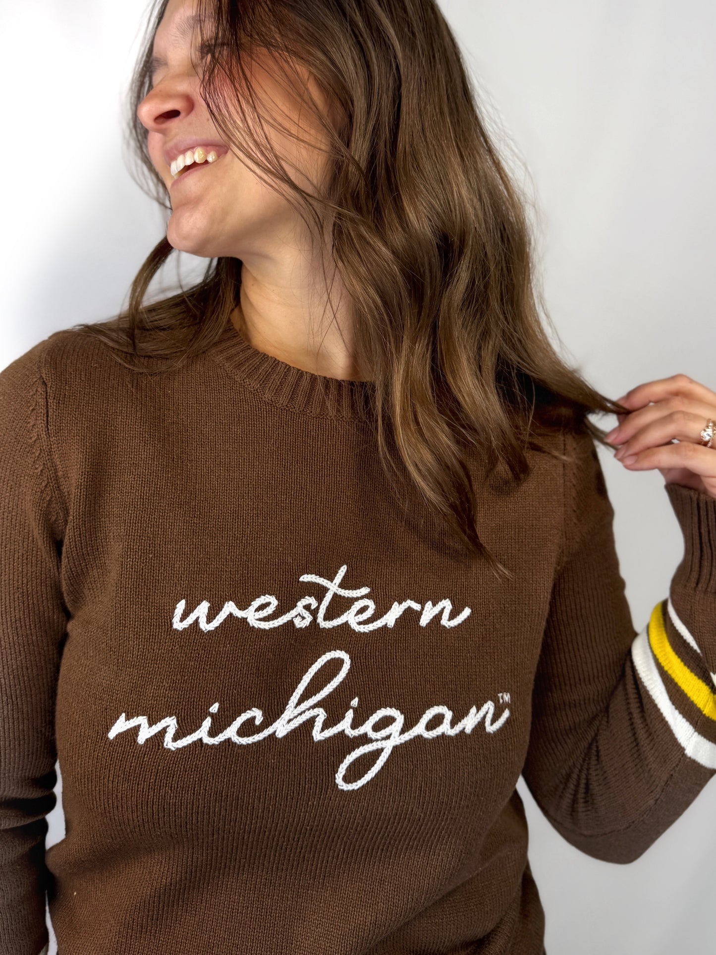 Western Michigan Cursive Sweater
