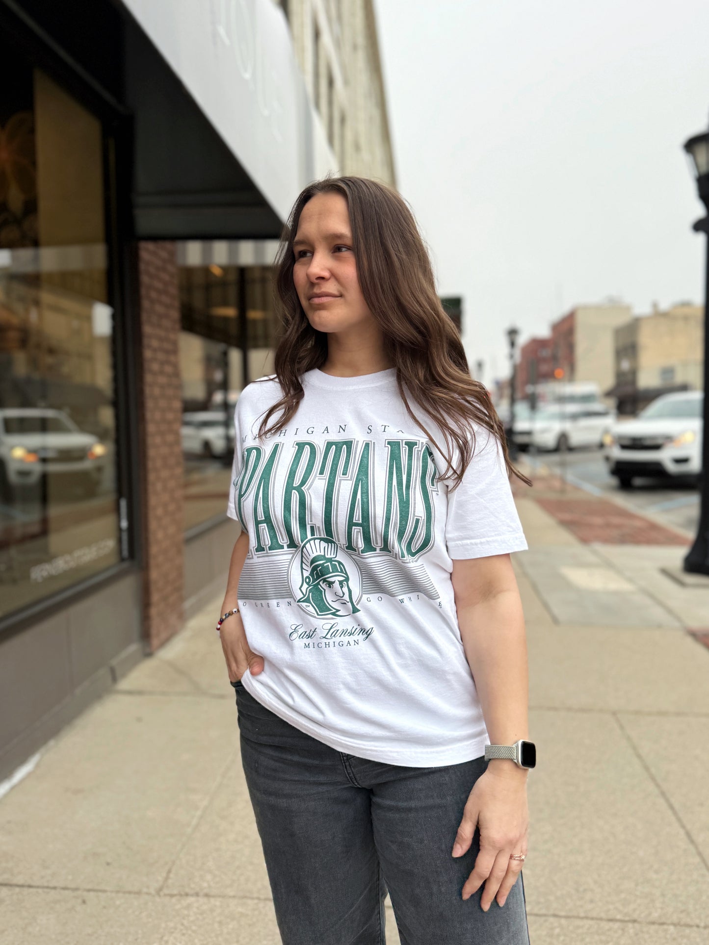 MSU Graphic Tee White