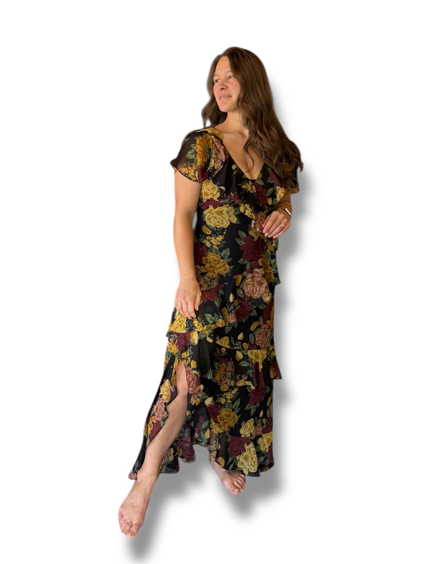 Nightfall Rose Maxi Dress