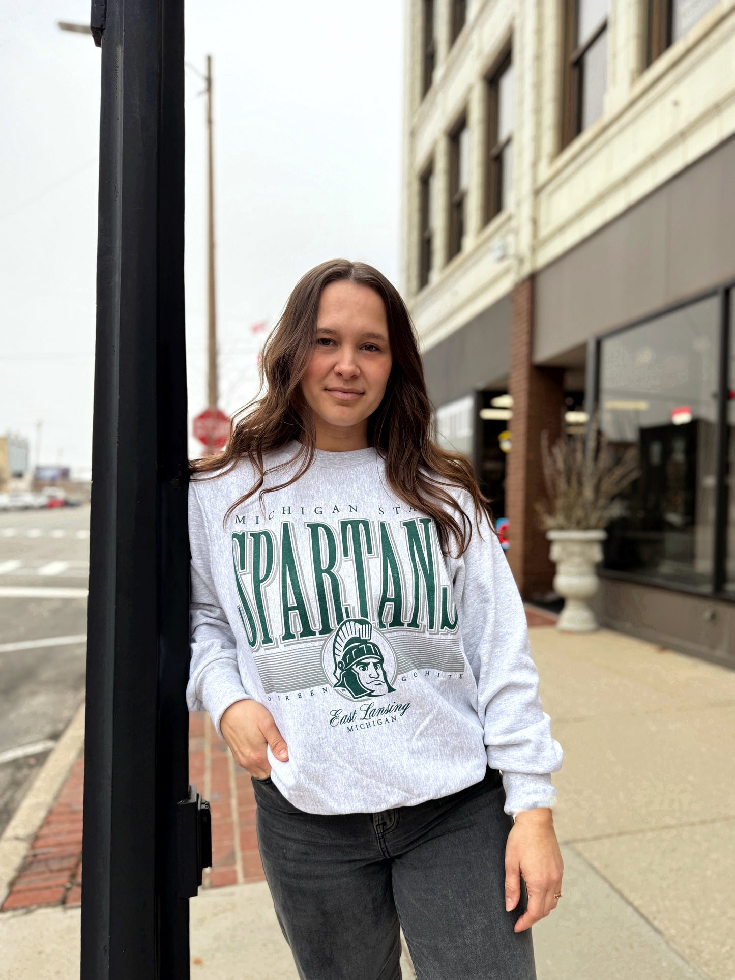 MSU Graphic Crewneck Grey