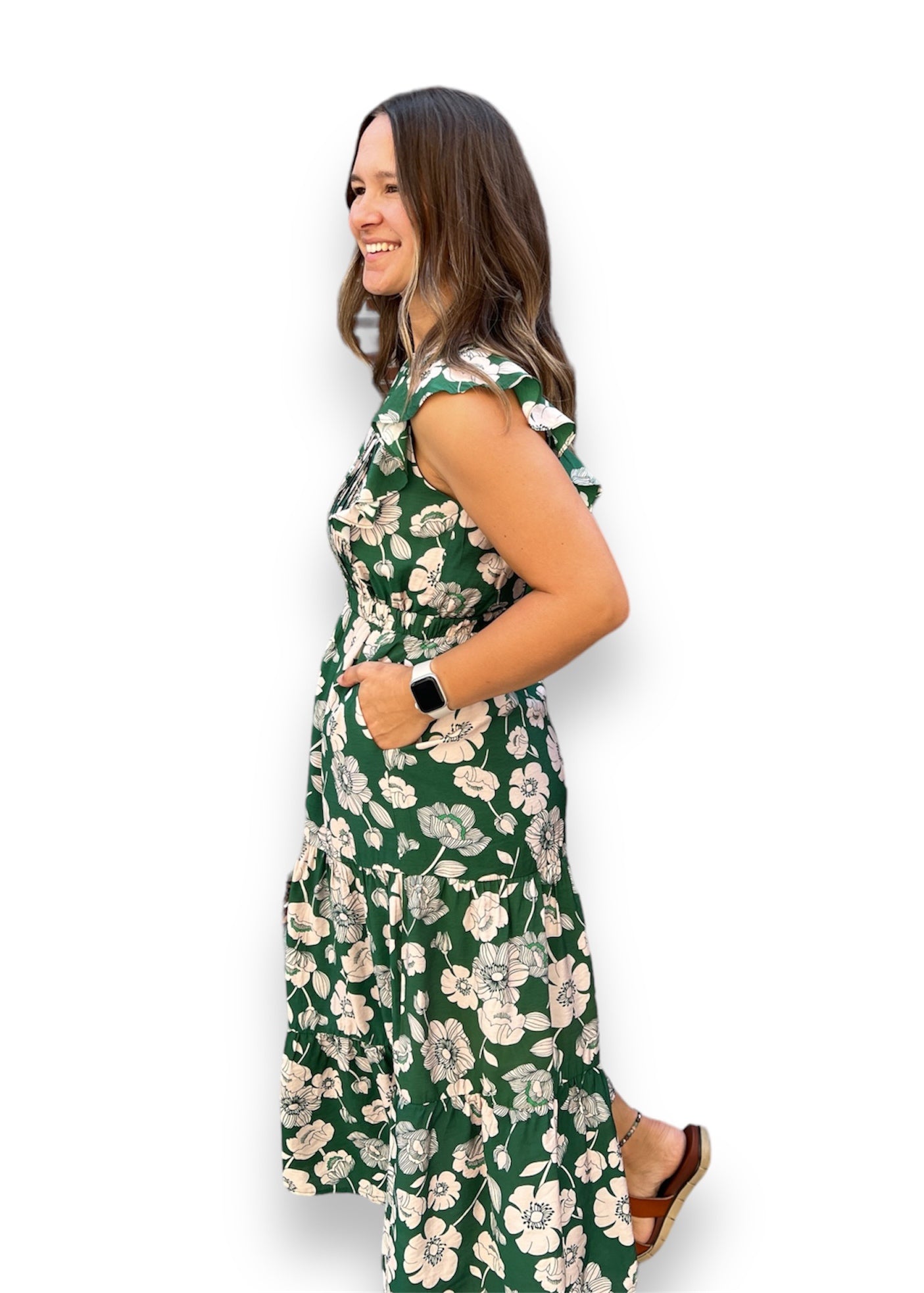 Fields of Green Midi Dress