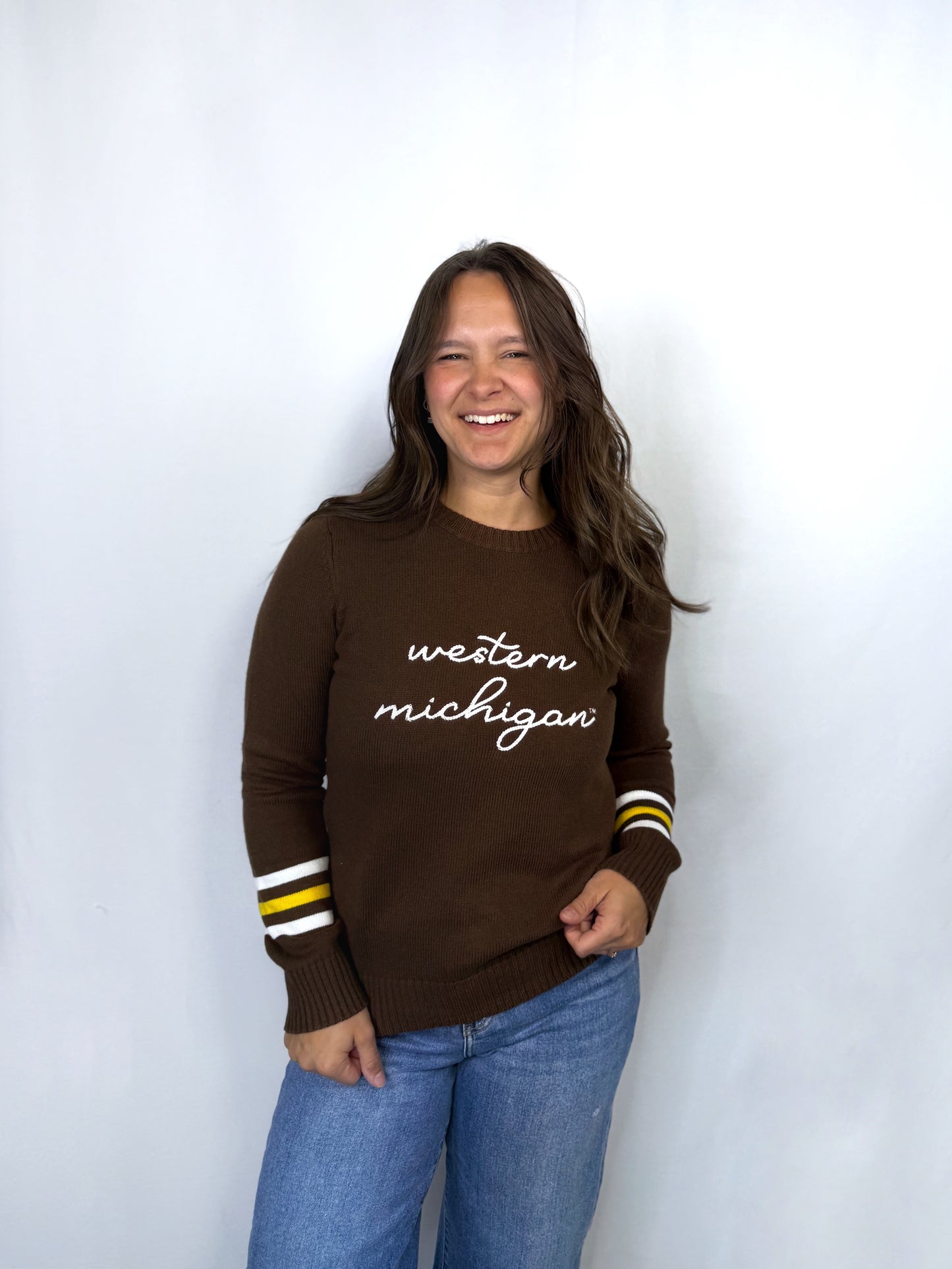 Western Michigan Cursive Sweater