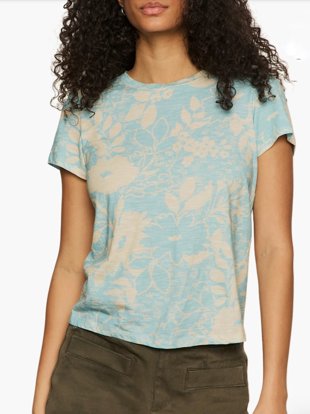 The Perfect Tee Hibiscus Blue