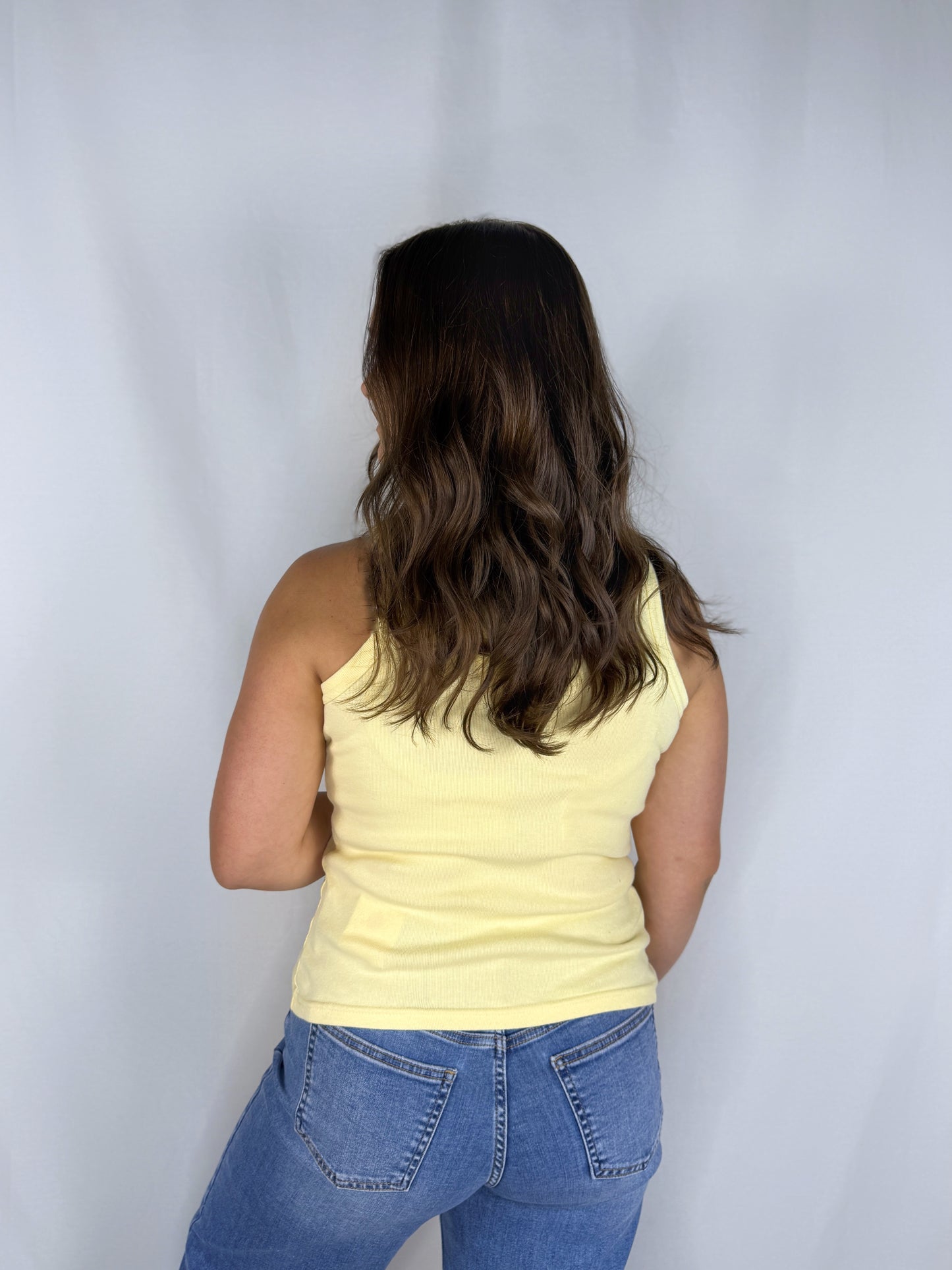 Michigan Embroidered Tank Butter