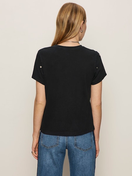 Grommet Embellished Tee
