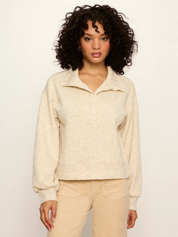 Halley Relaxed Popover in Heather Bone