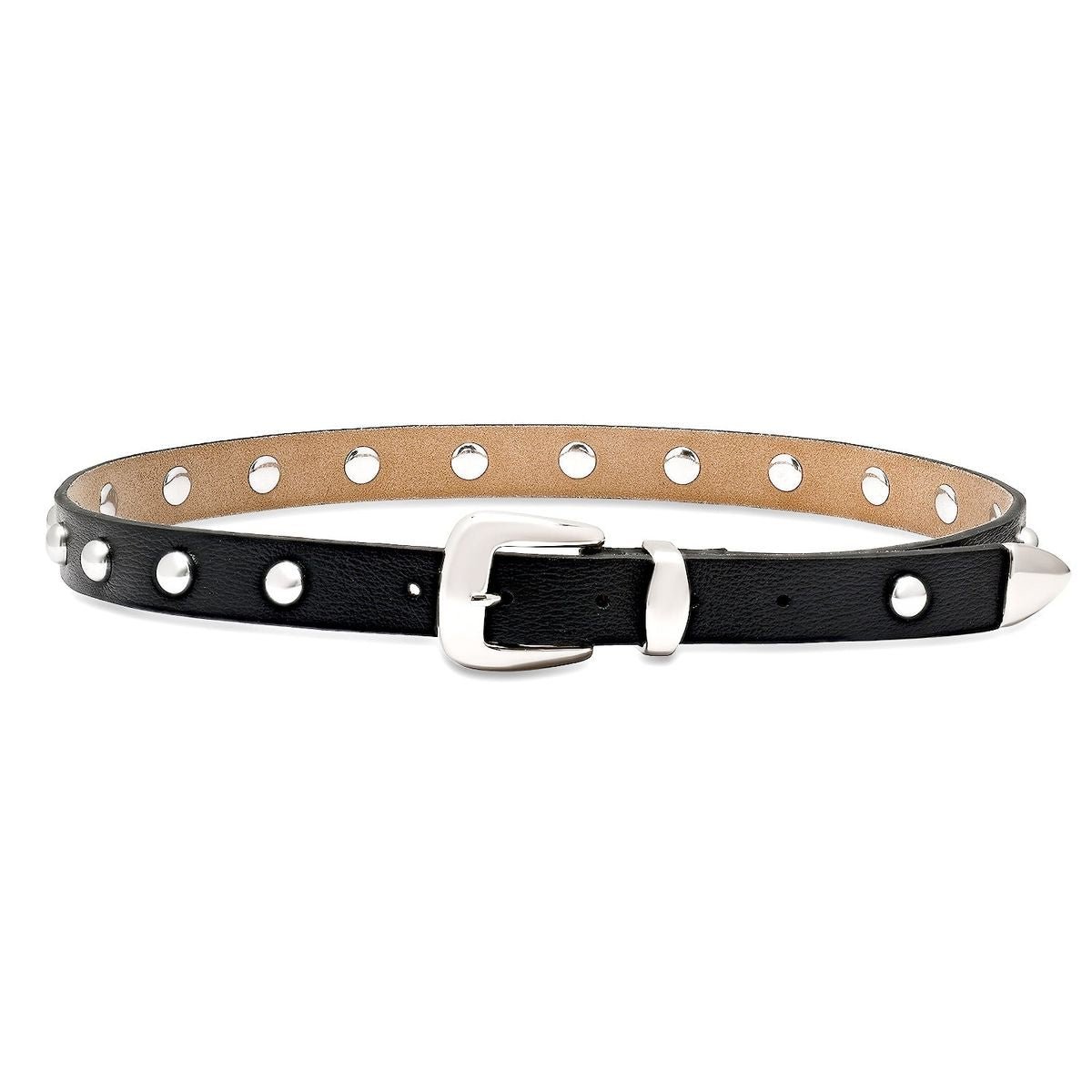 Silverlake Studded Belt Black and Silver