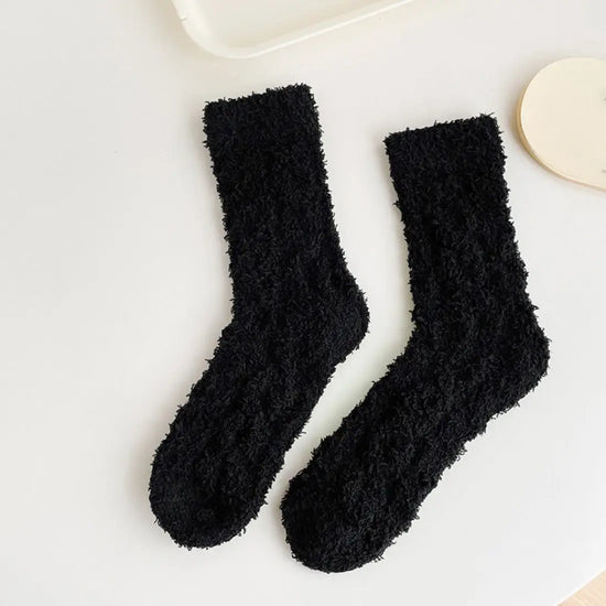 Rufia Soft Fleece Socks in Black