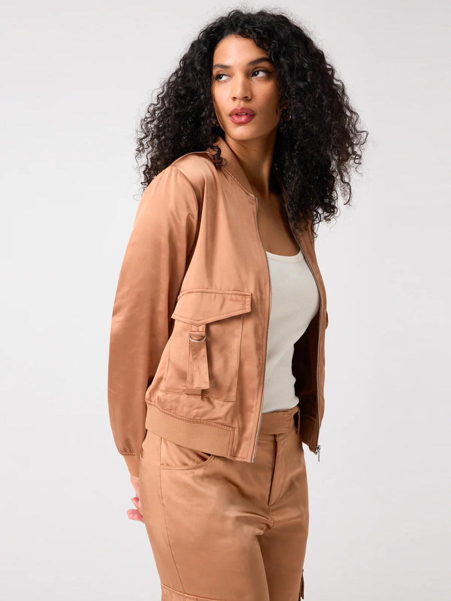 Dani Silky Utility Bomber Jacket – Ferne Boutique