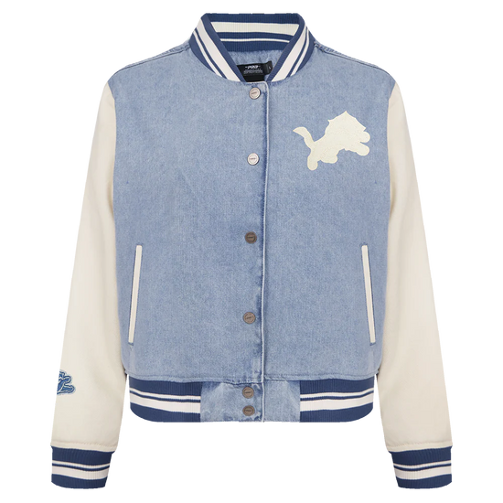 Detroit Lions Denim Varsity Jacket