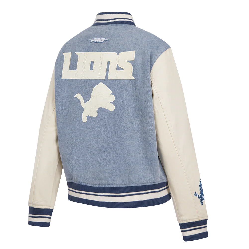 Detroit Lions Denim Varsity Jacket