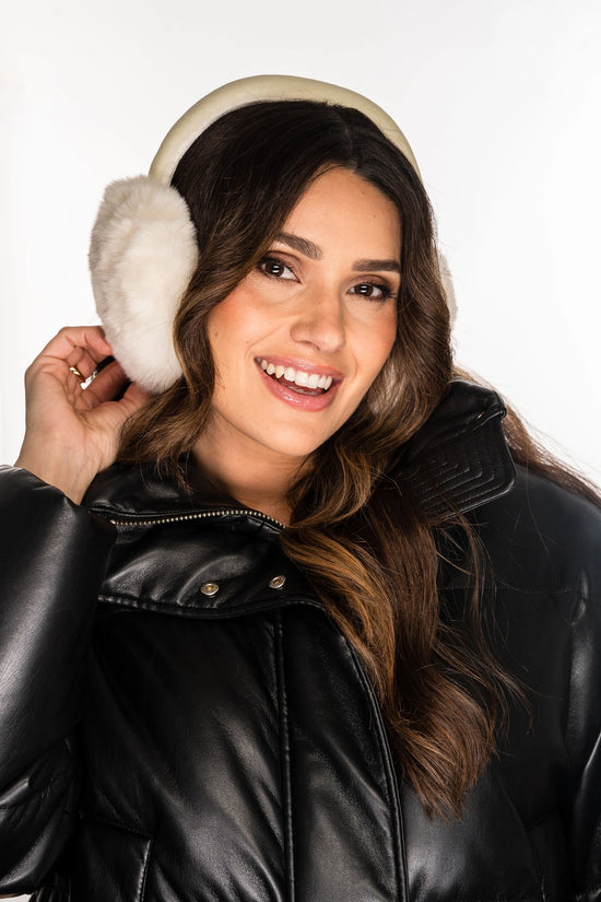 Chloe Velvet Earmuffs Cream