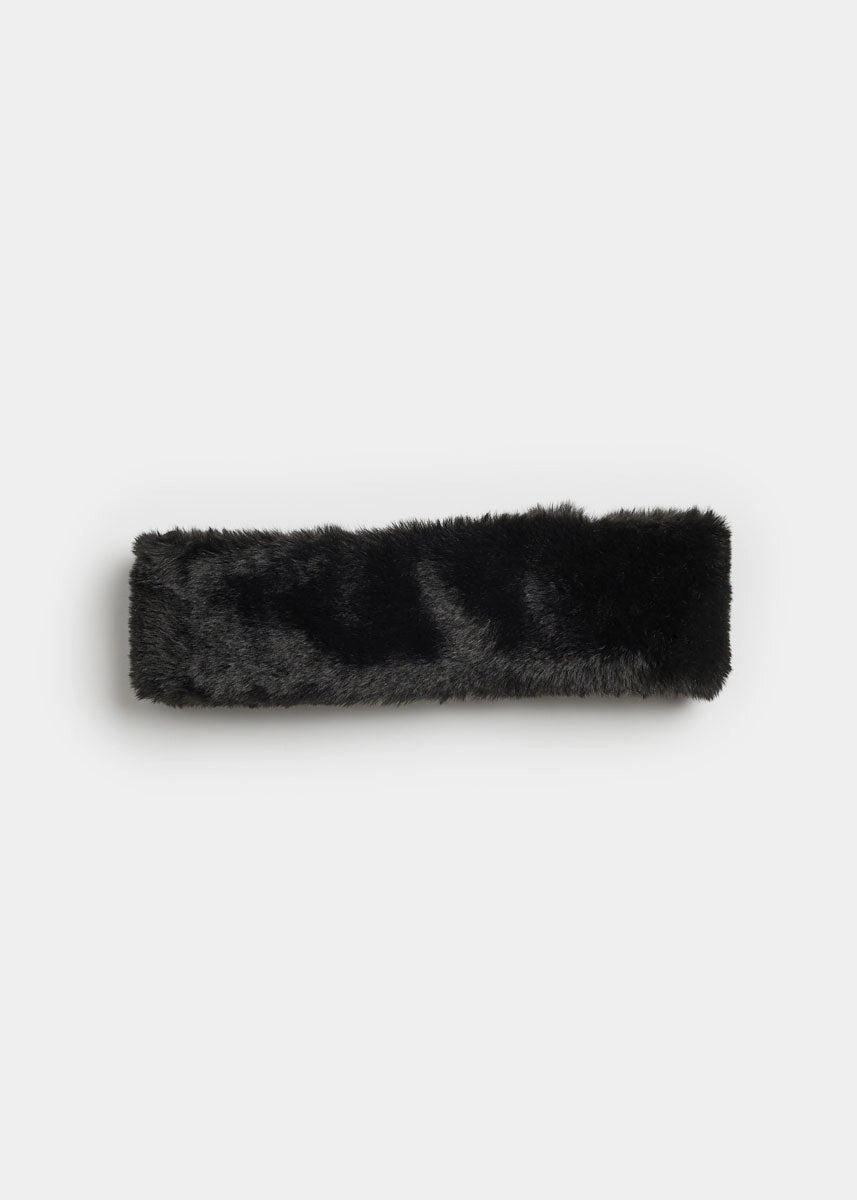 Mad Hatter Faux-Fur Headband Black
