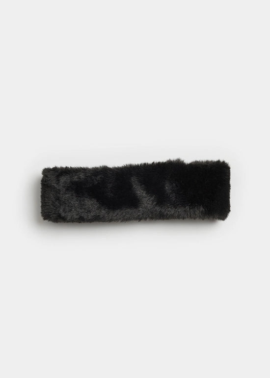 Mad Hatter Faux-Fur Headband Black