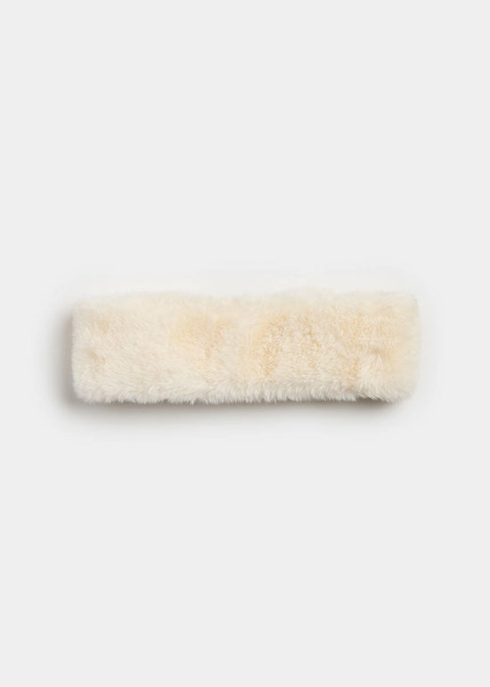 Mad Hatter Faux-Fur Headband Ivory