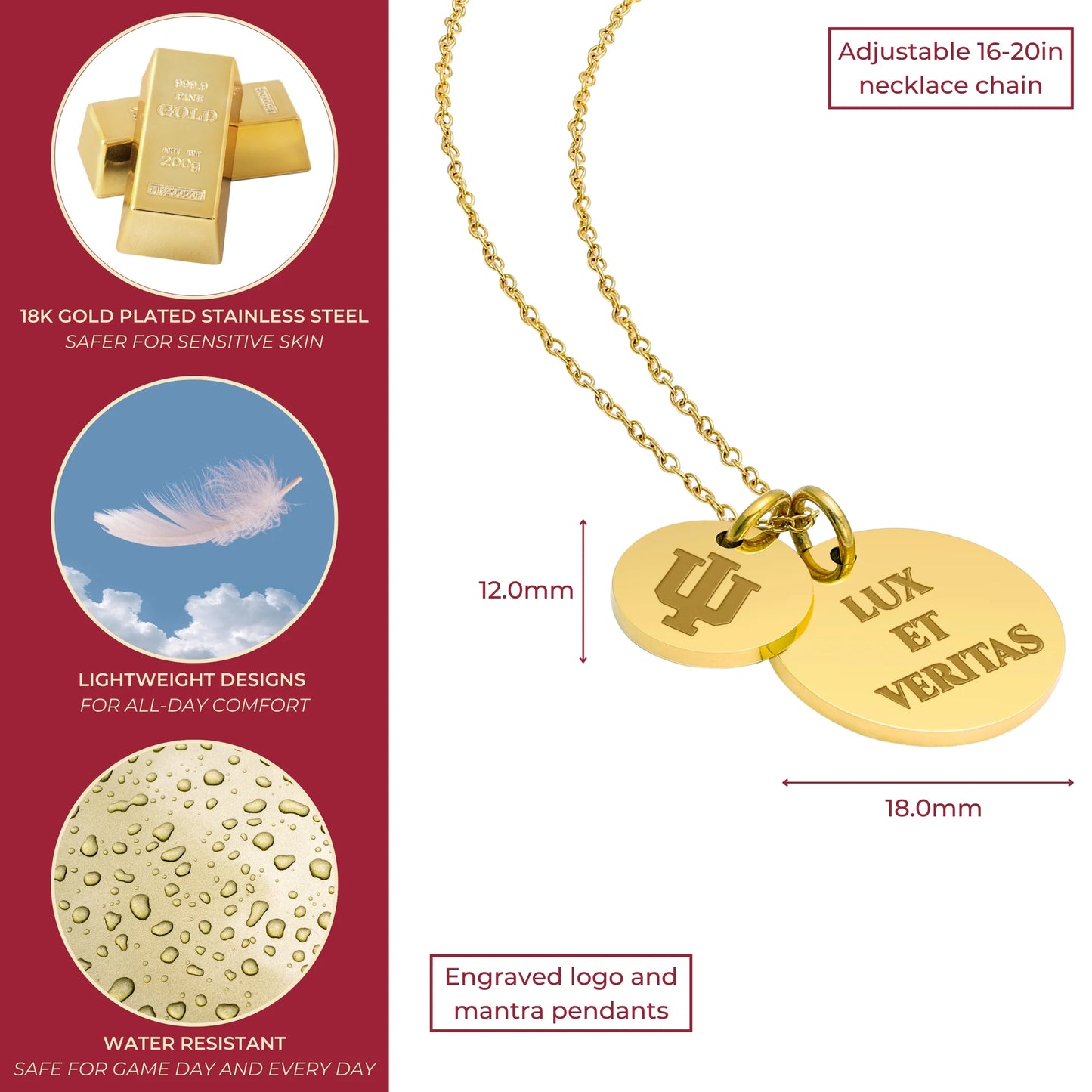 Indiana Coin Charm Necklace