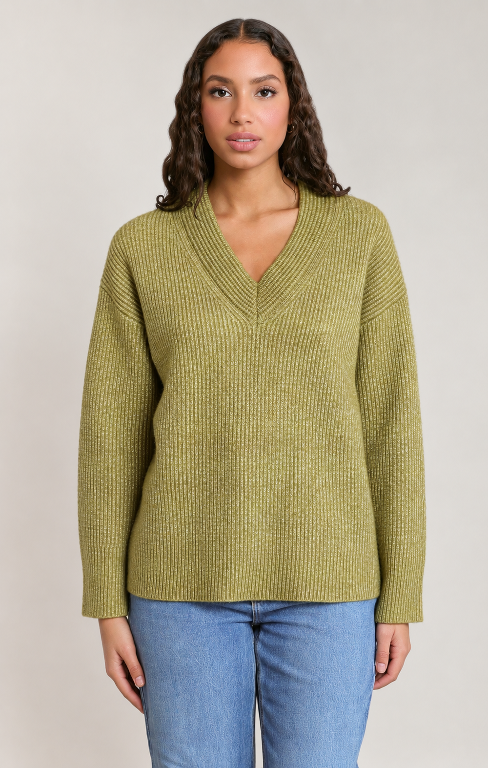 In My Cozy Era Sweater in Leaf