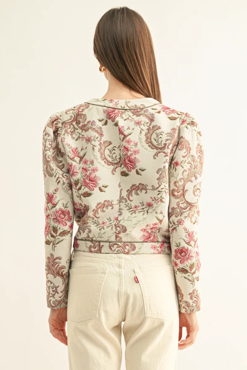 Jaliyah Jacquard Floral Jacket