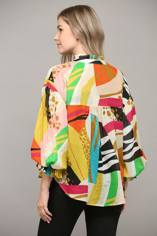 Load image into Gallery viewer, Janeen Abstract Blouse
