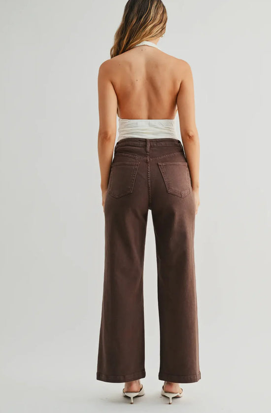 Julianna Patch Pocket Jeans Brown