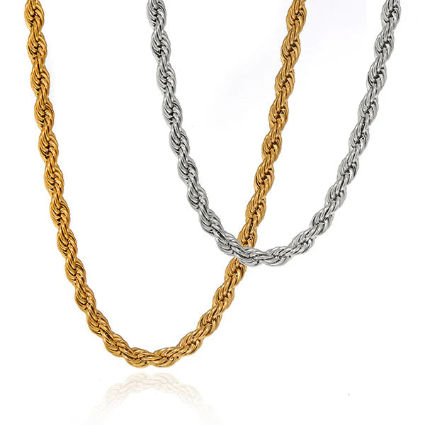 Jump Rope Necklace in Silver