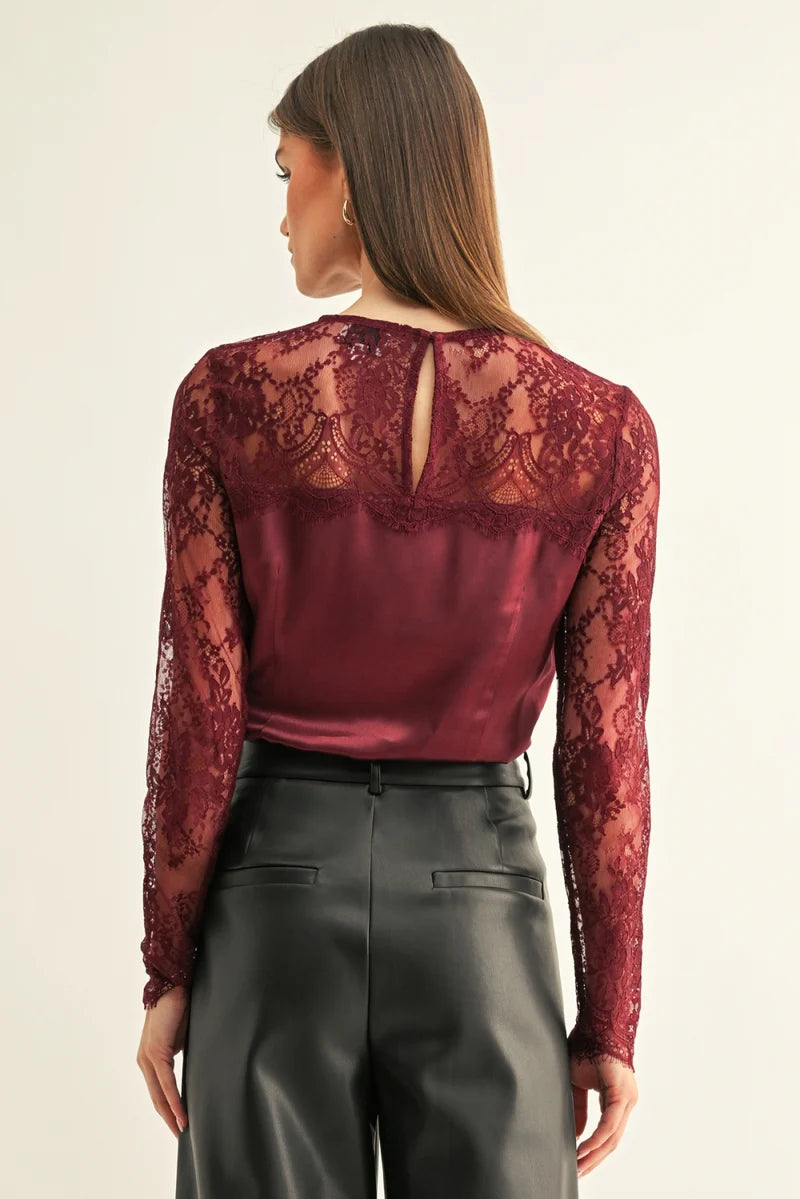 Kataleya Lace Contrast Top