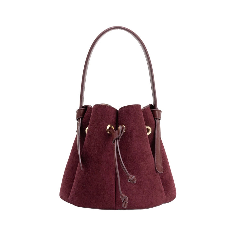 Laguna Mini Recycled Vegan Suede Bag in Burgundy
