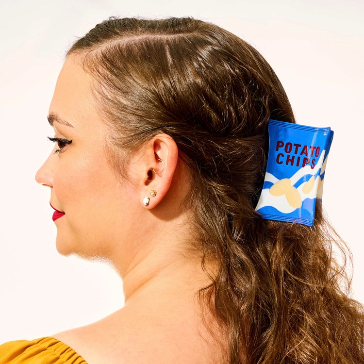 Large Potato Chip Bag Hair Clip