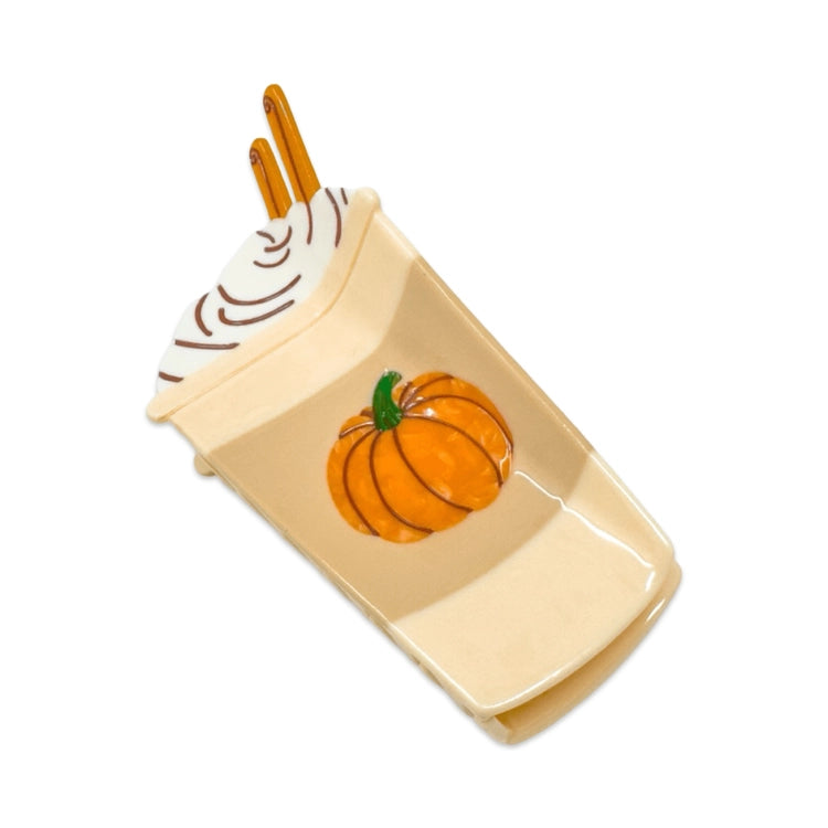 Large Pumpkin Spice Latte Hair Clip