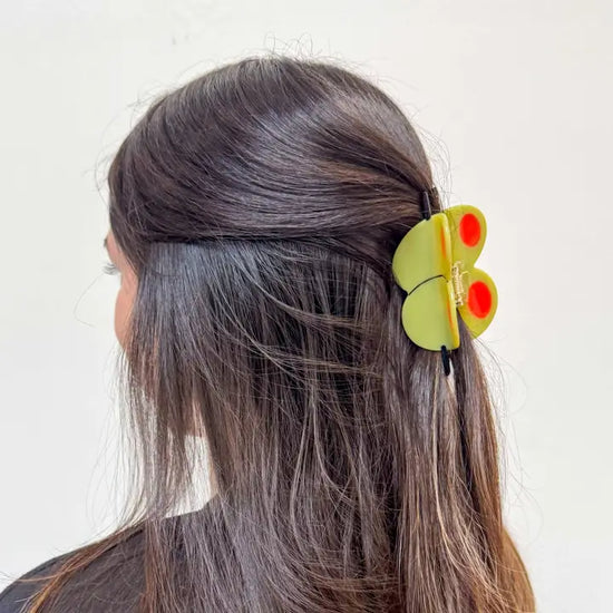 Large Olive Hair Clip