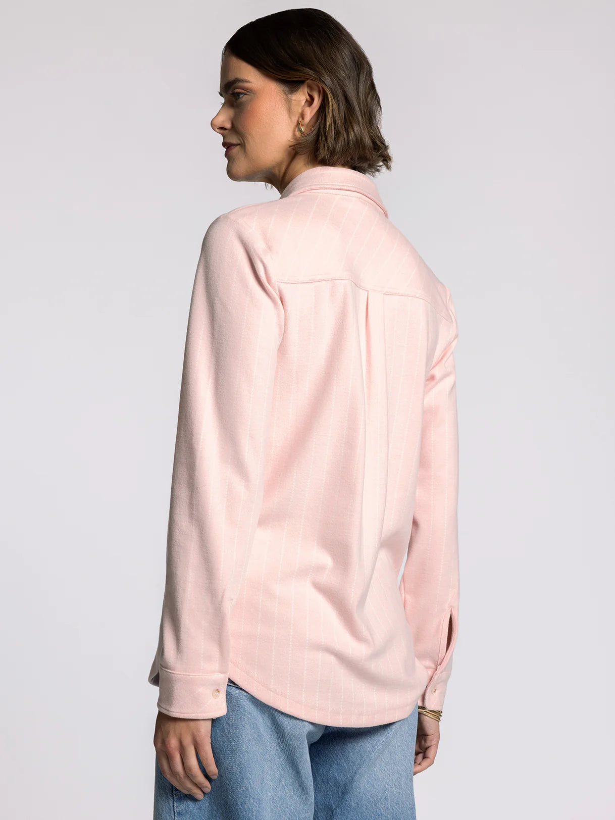 Lewis Shirt in Soft Pink White