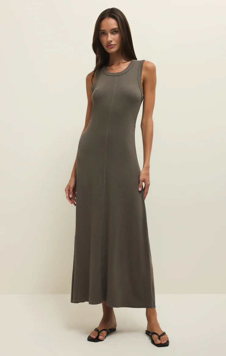 rib long dress Z Supply Linden Slub Maxi M SIZE:USA 8 / EU 38 / UK 10 Double‐lined and cut to plus-size prom dresses Girls Long Sleeve Dresses