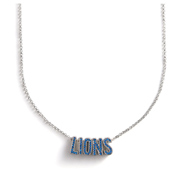 Detriot Lions Pave Necklace