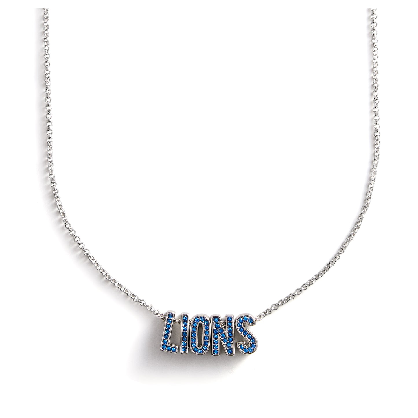 Detriot Lions Pave Necklace