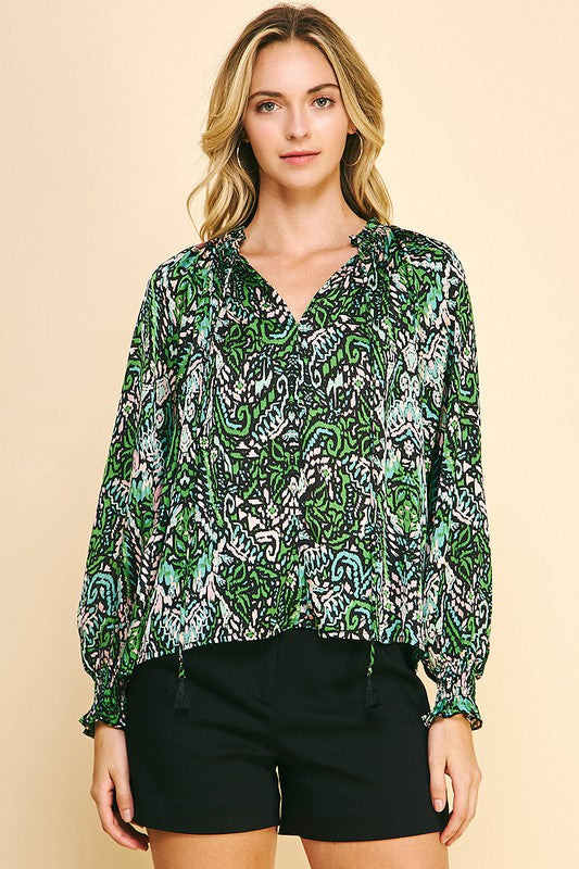 Load image into Gallery viewer, Lisa Printed Blouse
