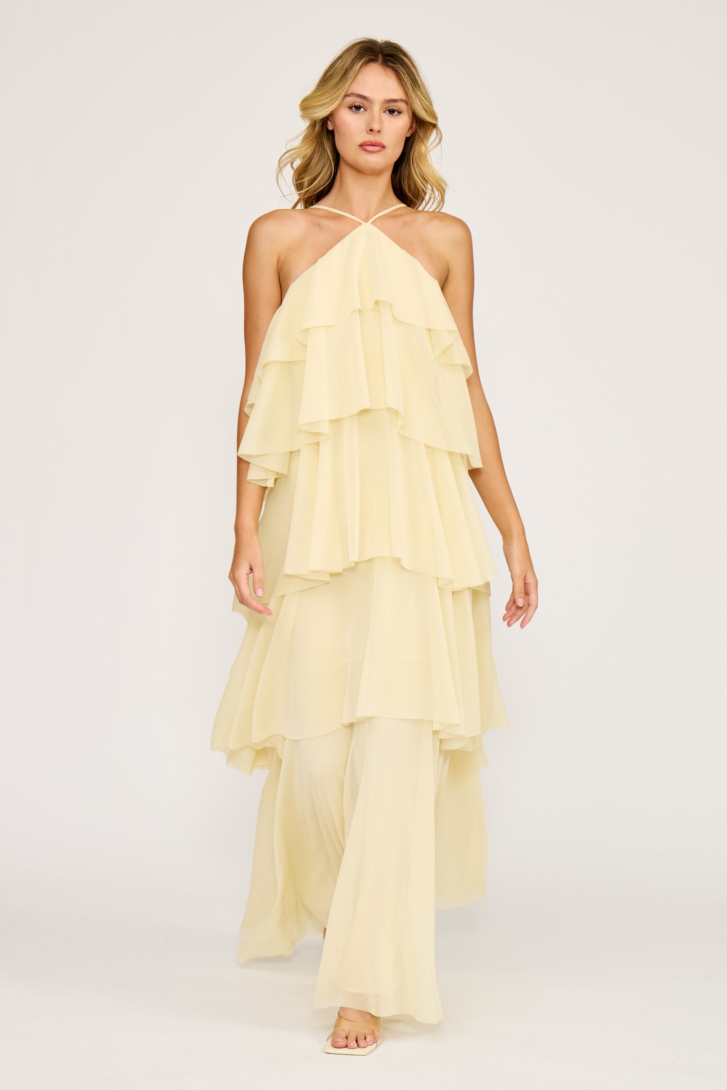 Emery Ruffle Maxi Dress XS Emery Ruffle Maxi Dress XS