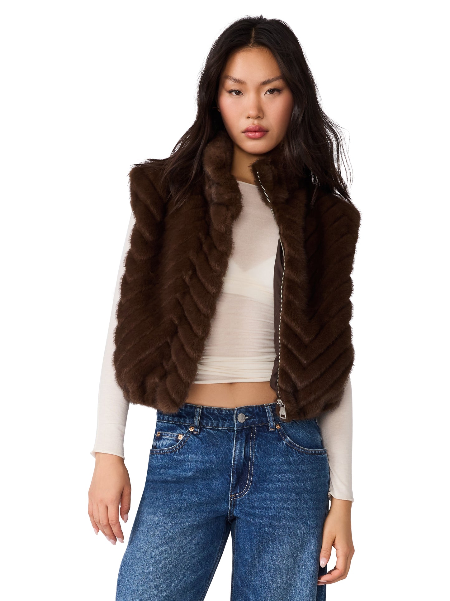 Luxie Vest in Dark Espresso