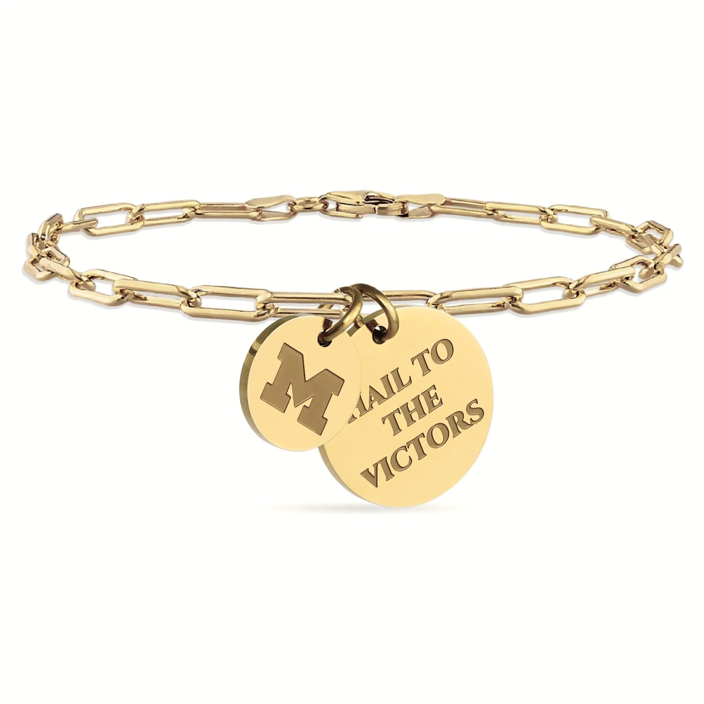 Michigan Paperclip Charm Bracelet