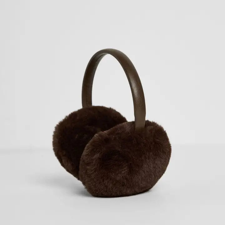 Mad Hatter Faux-Fur Earmuff Chocolate