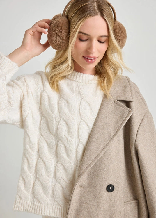 Mad Hatter Faux-Fur Earmuff Taupe