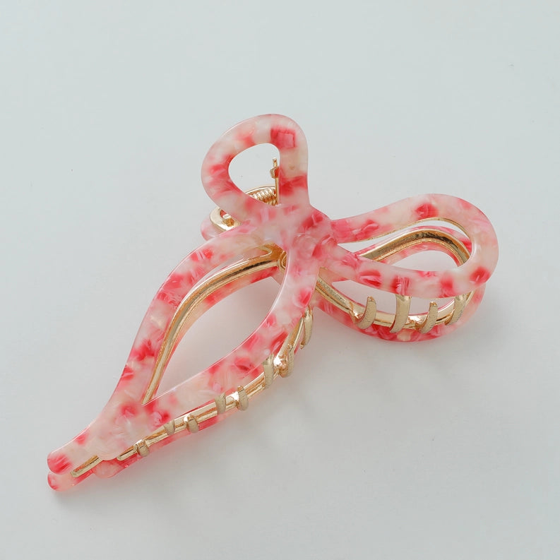 Sabrina Rosé Bow Hair Claw